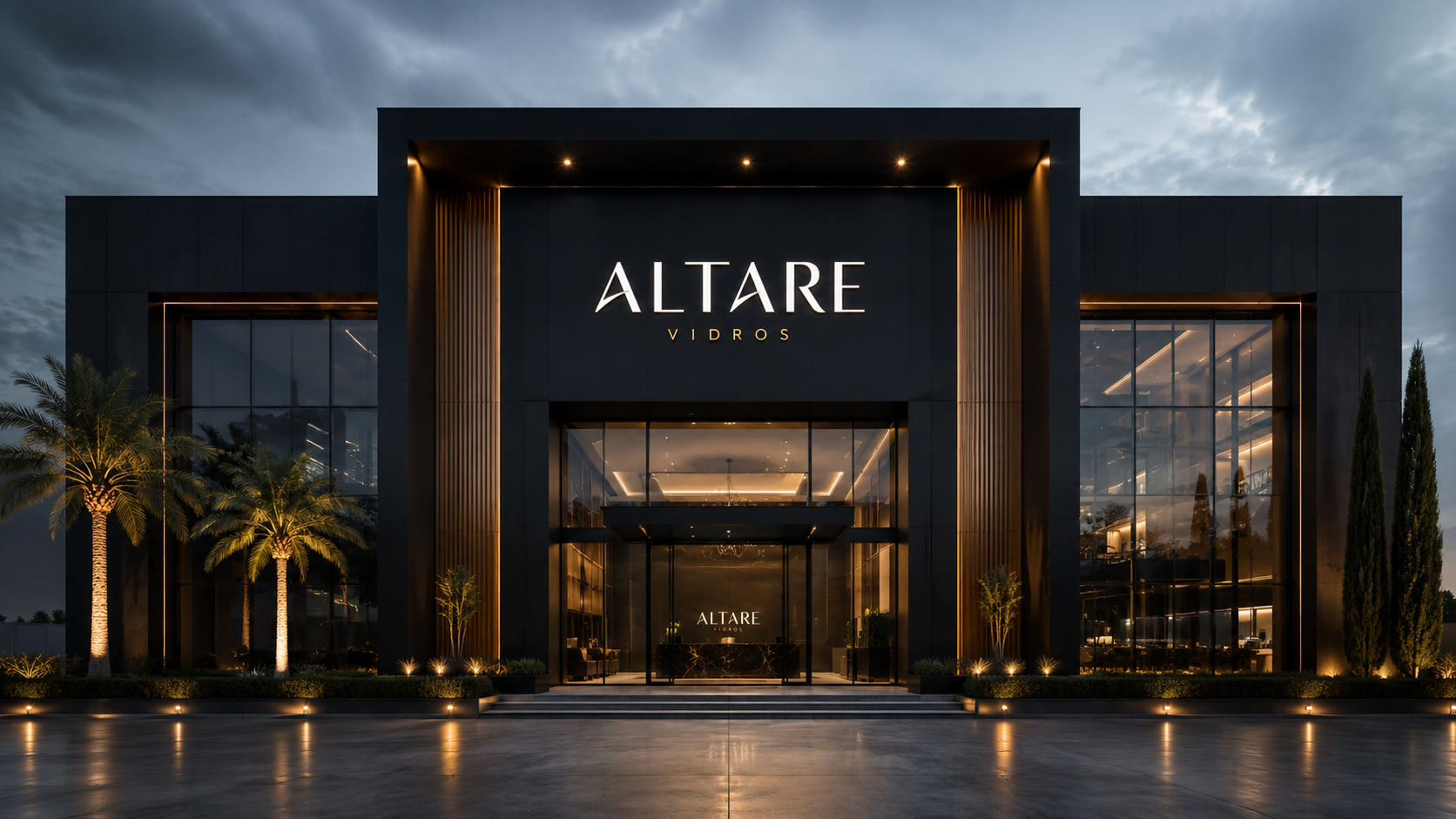 Aplicação da marca ALTARE em fachada